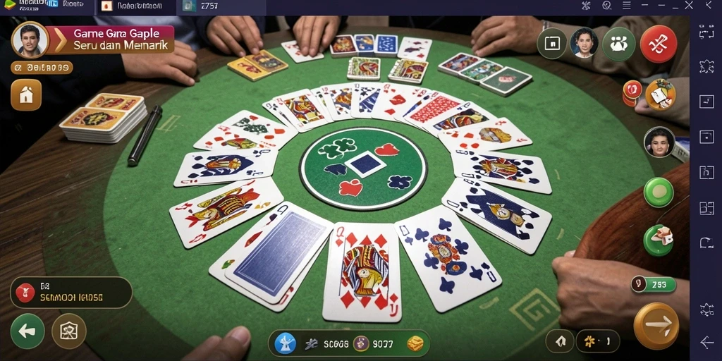 Gameplay seru Gaple di aplikasi 2757.