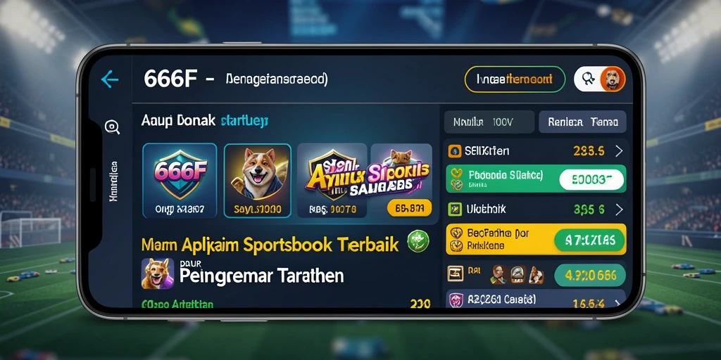 Screenshot utama 666F menampilkan fitur taruhan olahraga yang menarik.