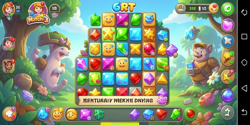 Tampilan menarik dari gameplay 6RT yang penuh warna.