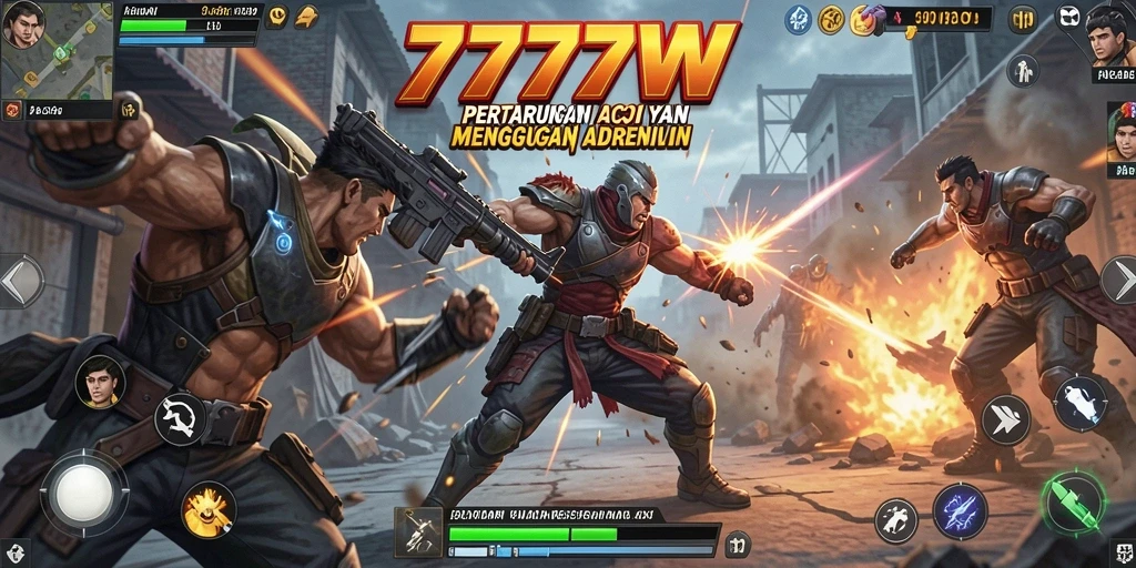 Gameplay intens dan penuh aksi dari 7777W.