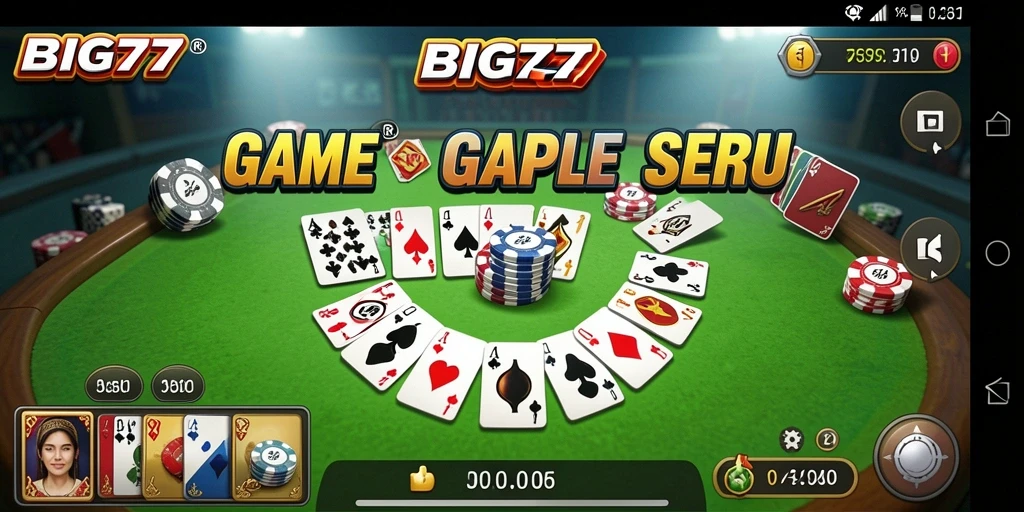 Tampilan gameplay seru dari game Gaple BIG77.