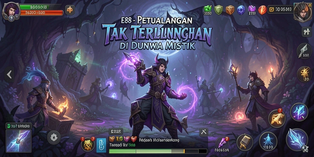 Tangkapan layar E88 menampilkan momen seru dalam petualangan.