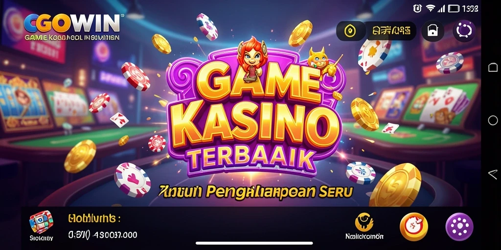 Screenshot gameplay GOWIN menampilkan suasana kasino yang nyata.