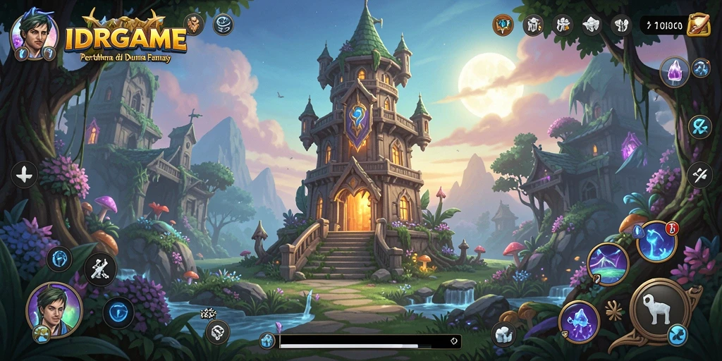 Tangkapan layar gameplay IDRGAME dengan menara bertahan di tengah serangan musuh.
