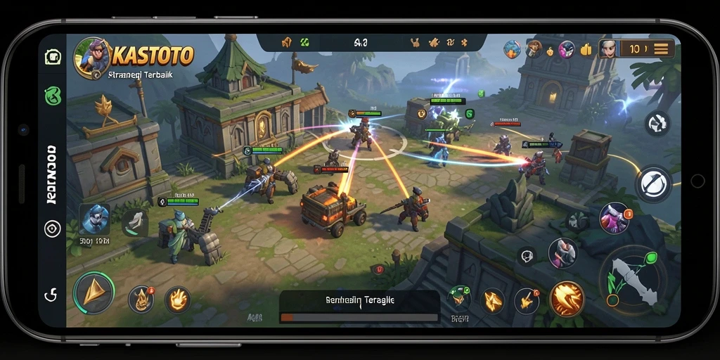Screenshot KASTOTO menampilkan aksi strategis yang mendebarkan dalam gameplay.