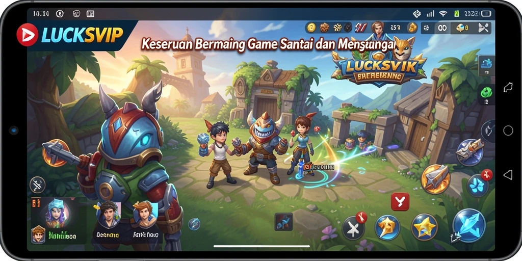Menampilkan aksi seru dari gameplay LUCKSVIP yang menarik.