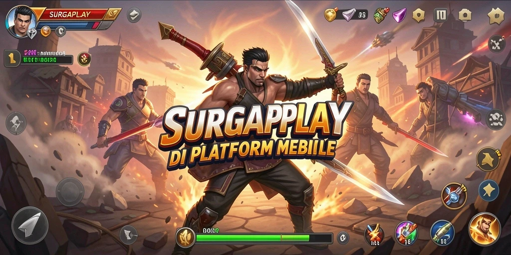 Tangkapan layar menunjukkan aksi pertarungan yang mendebarkan di SURGAPLAY.