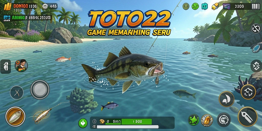 Tampilan gameplay TOTO22 yang seru saat menangkap ikan.