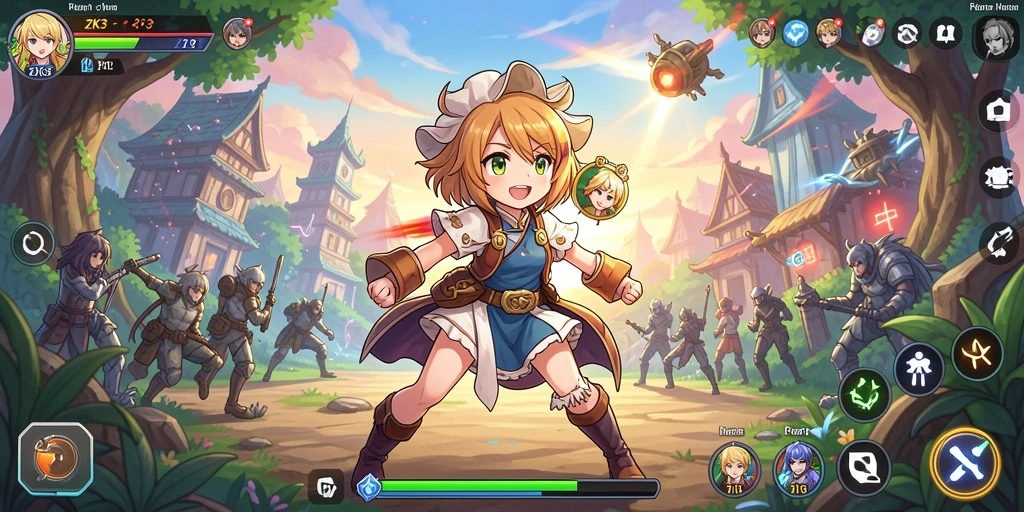 Tangkapan layar ZK3 menunjukkan karakter anime dalam aksi bertarung.